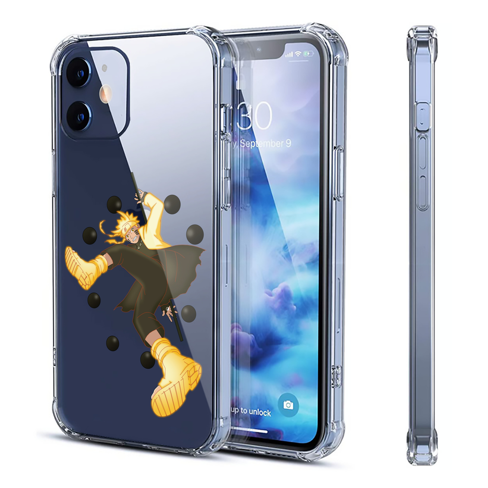 （画像用） NARUTO -ナルト- うずまき ナルト Uzumaki Naruto 【iPhone 12シリーズ対応】透明スマホケース（クリアソフトケース）